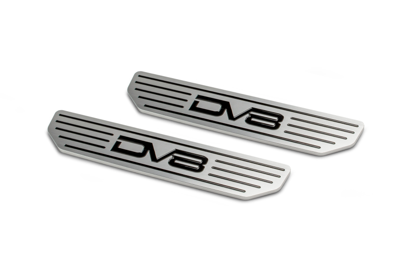 Jeep Wrangler Sill Plates - Front - DV8 Offroad - DV8 Logo - Black - `18-`27